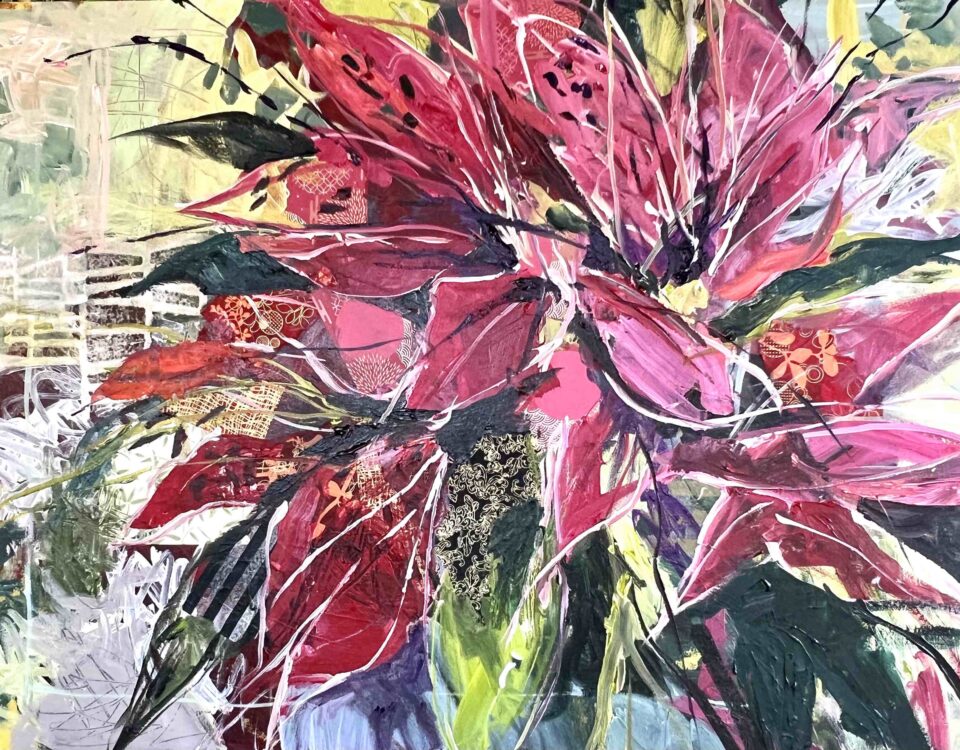 Contemporary Flower Painting Floral Fantasy II