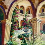 hacienda courtyard , architectural whimsy