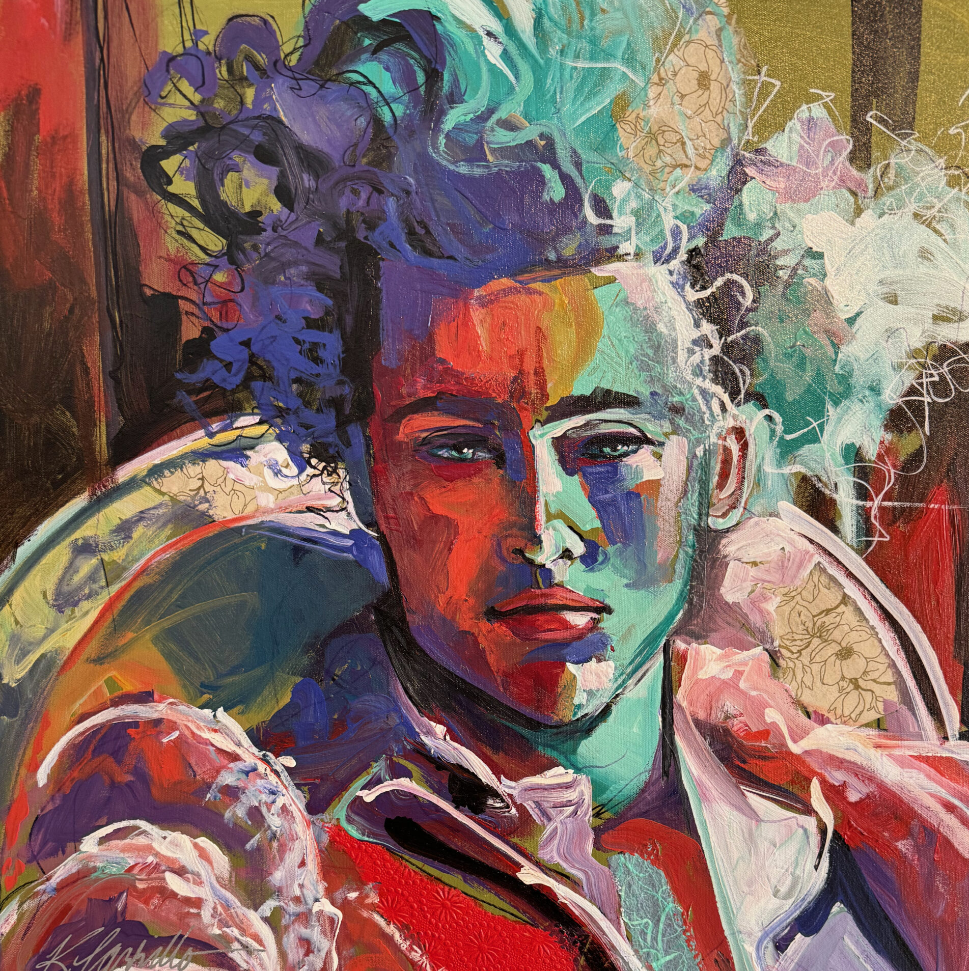 male figure, cast of characters