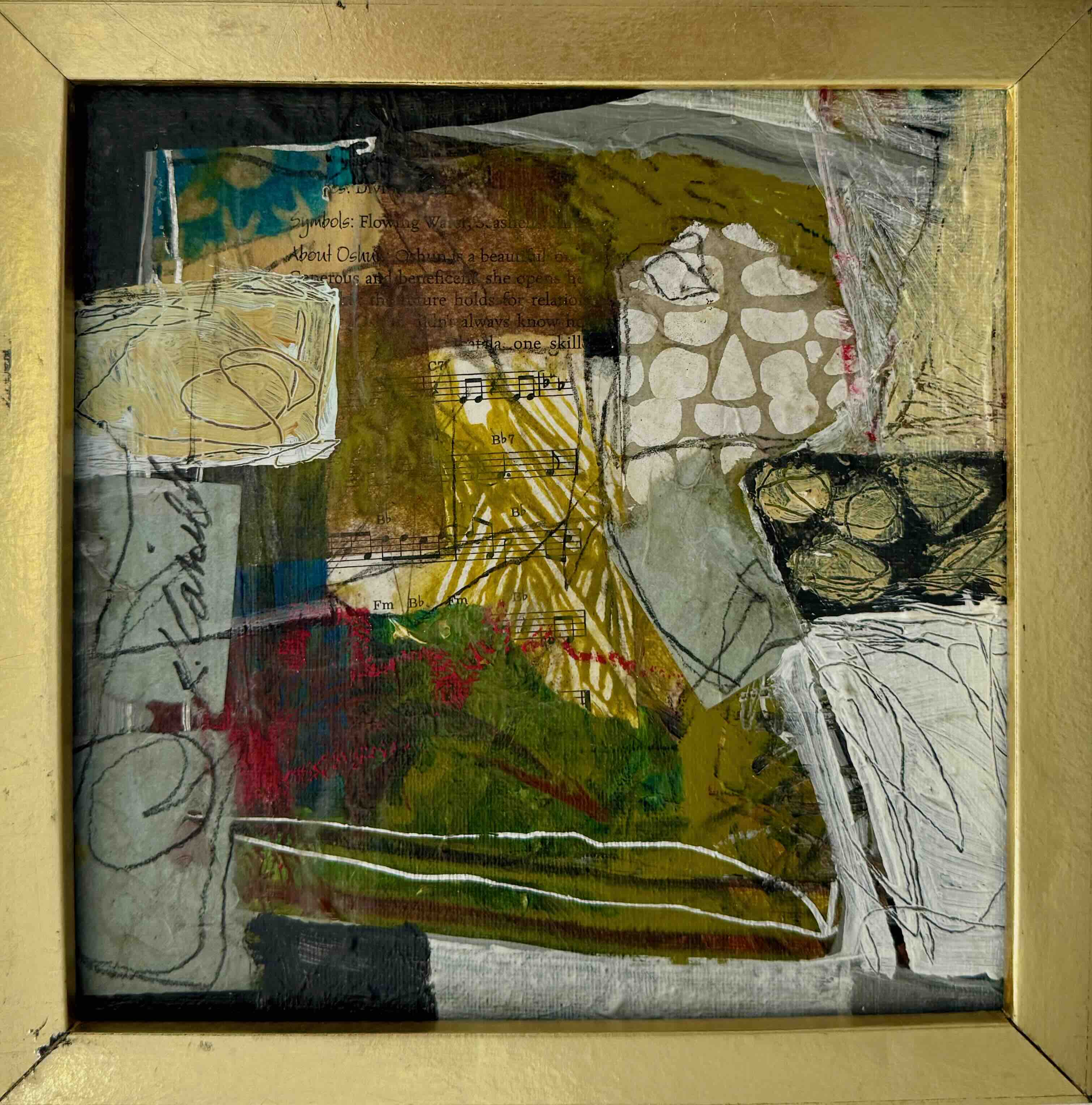 cellular small work abstract framed