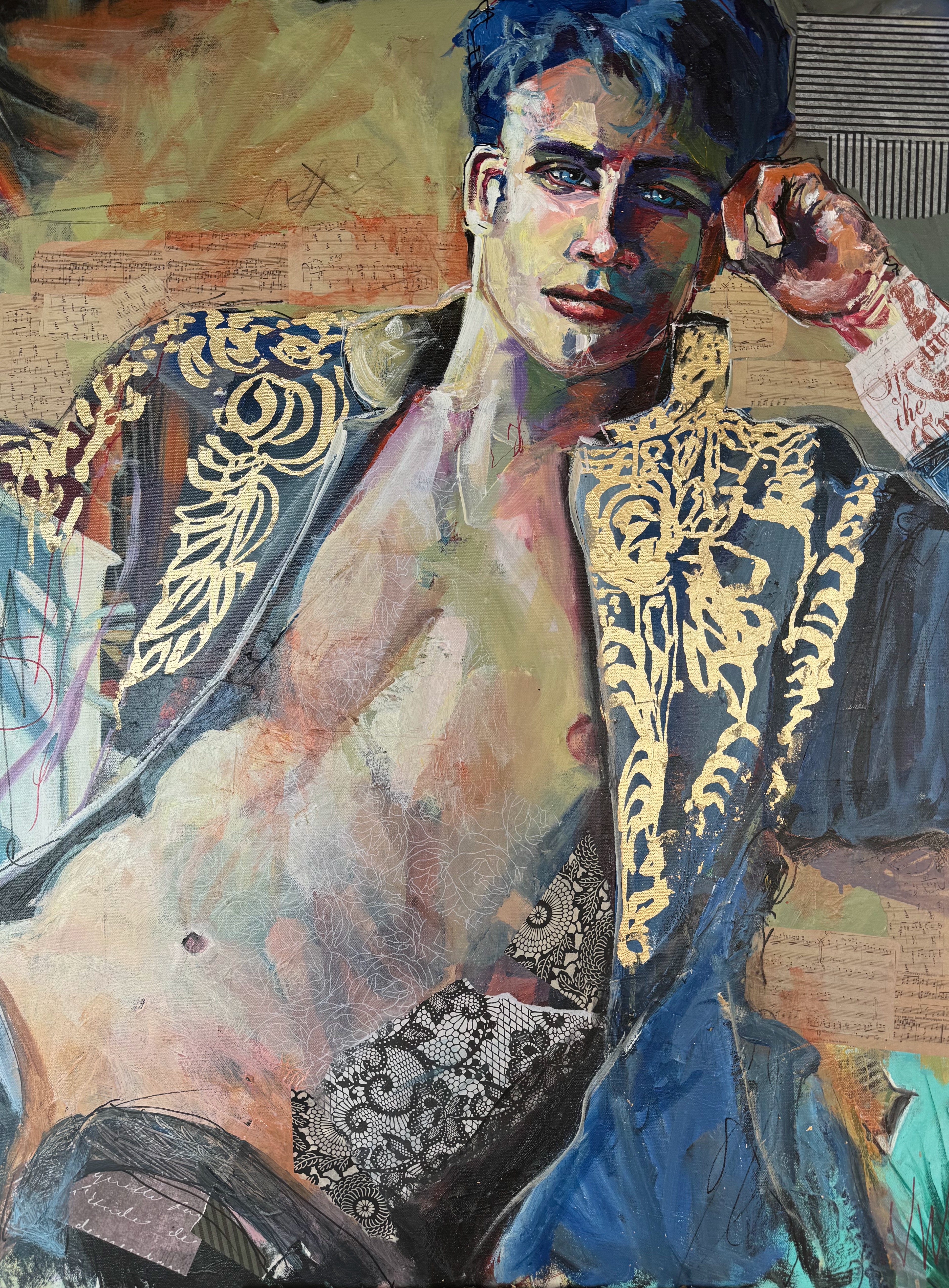 paintings of gay men, k carrillo artist