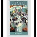 framed travel posters puerto vallarta