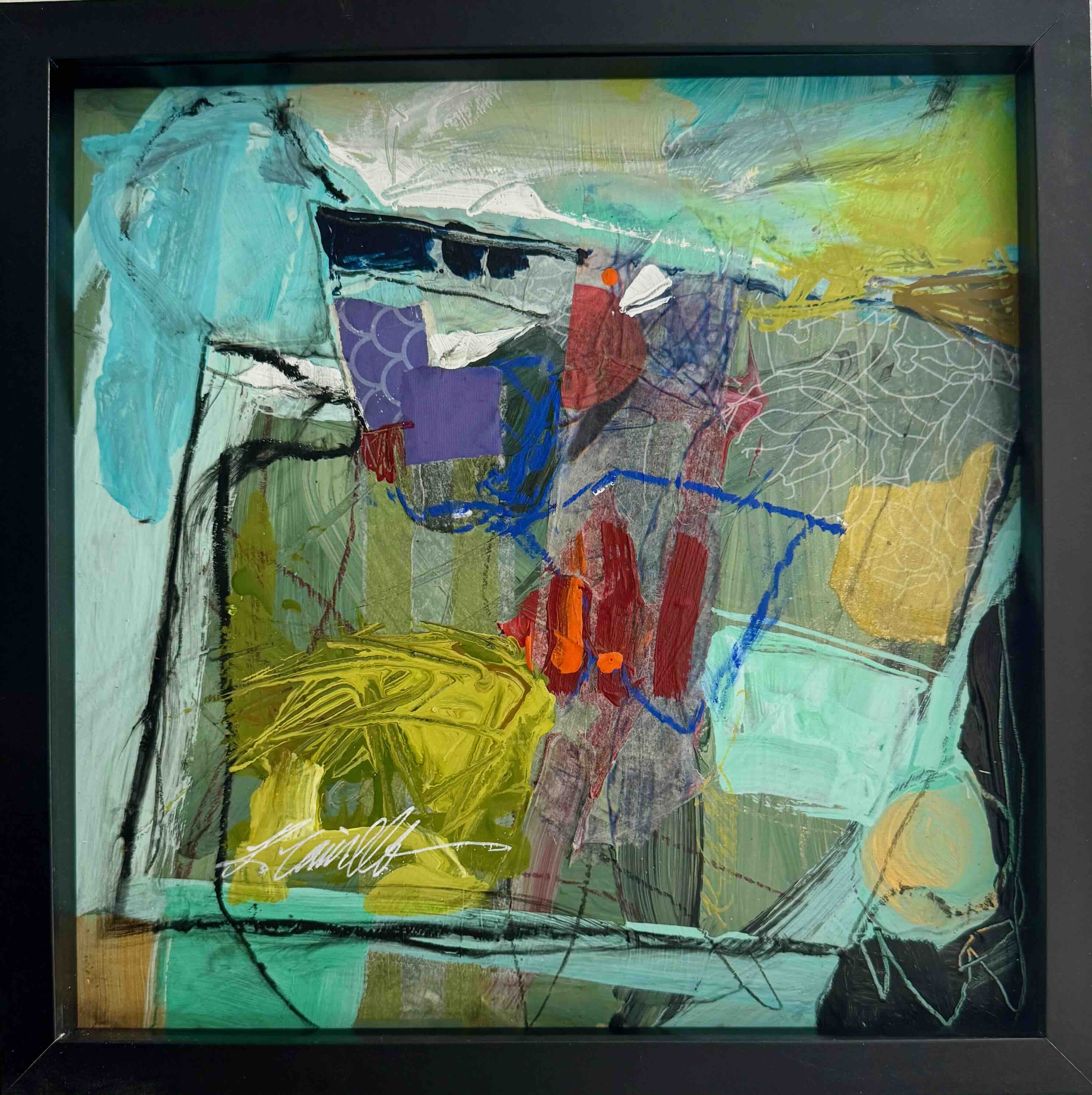 lunchtime abstract small works framed