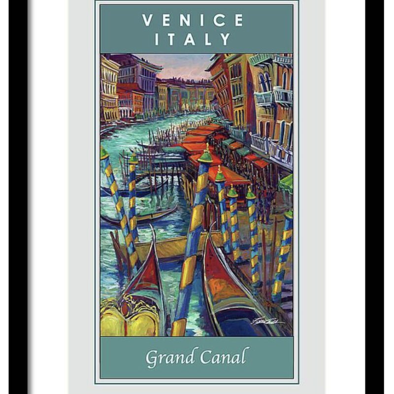 travel poster famous places venice italy