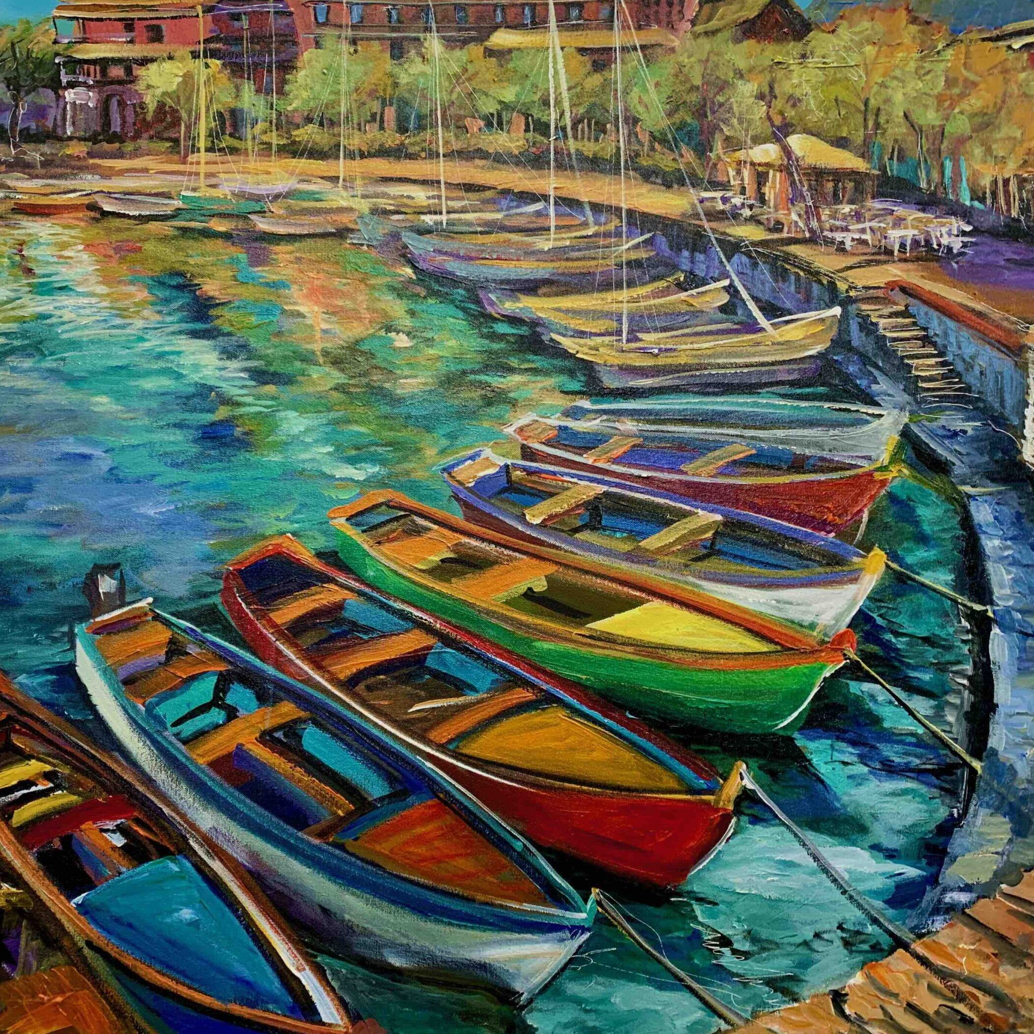 paintings world fishing villages