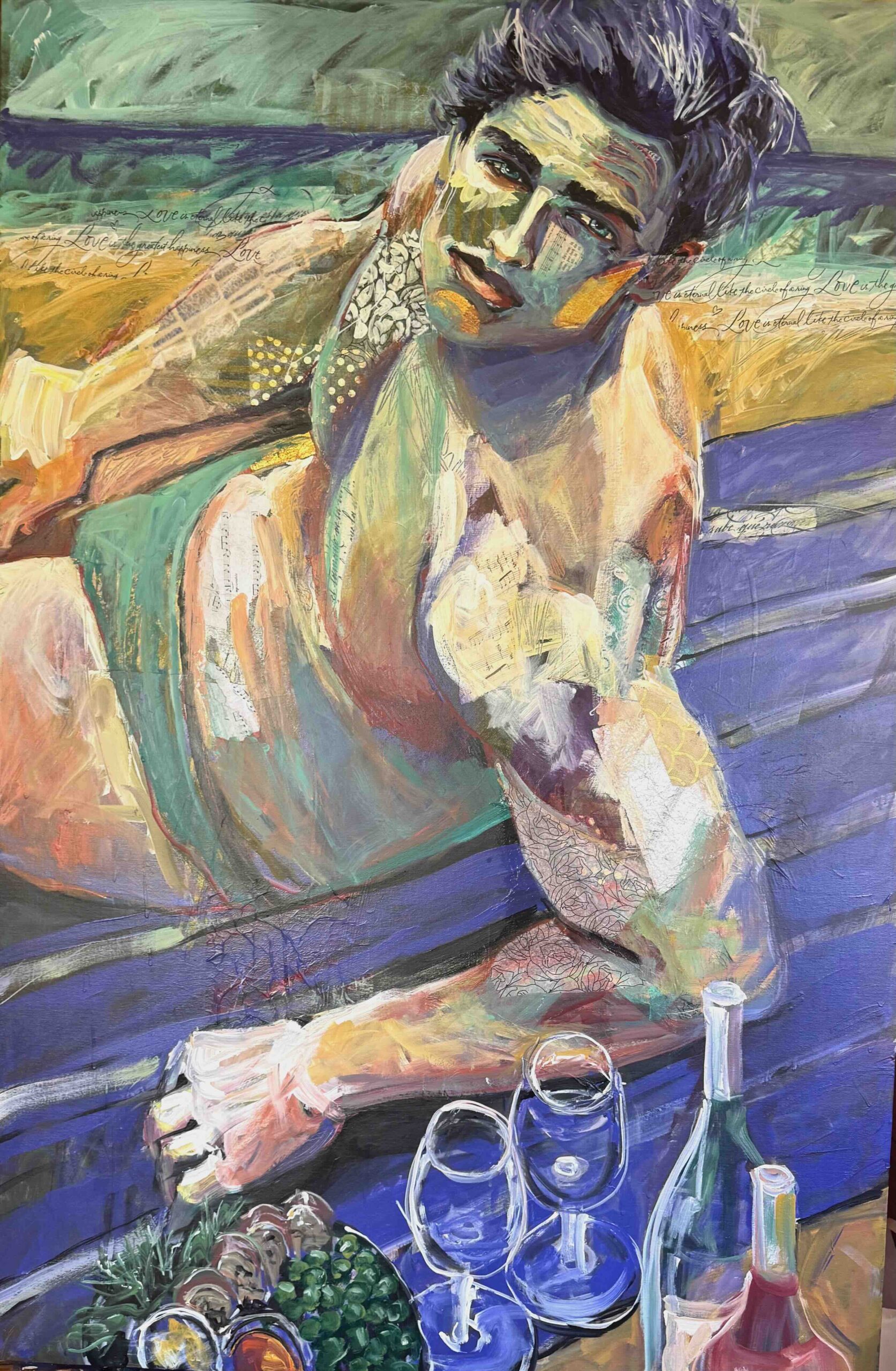 painting of men