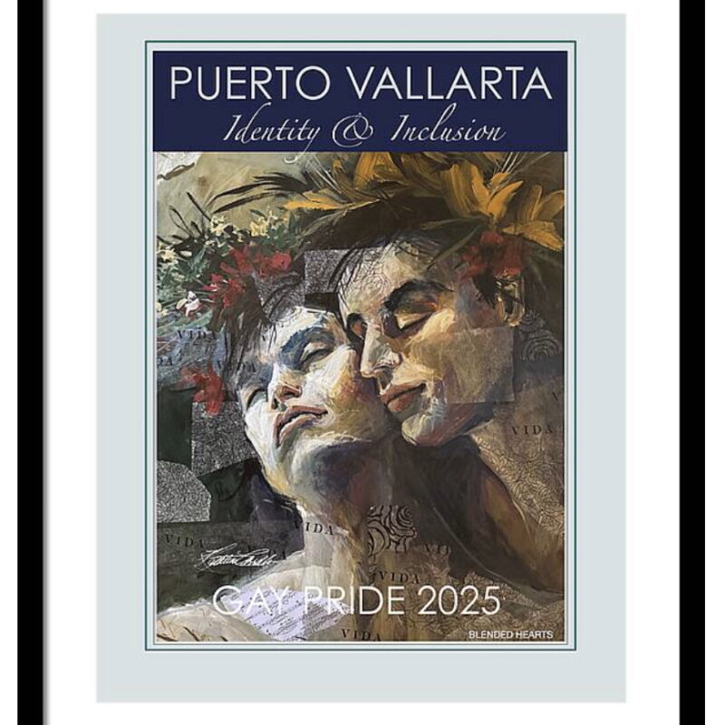 BLENDED HEARTS GAY PRIDE POSTER 2025