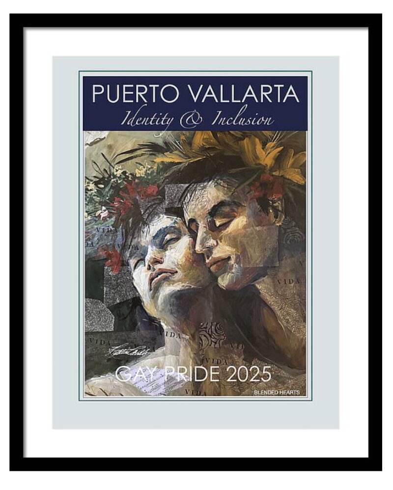 BLENDED HEARTS GAY PRIDE POSTER 2025