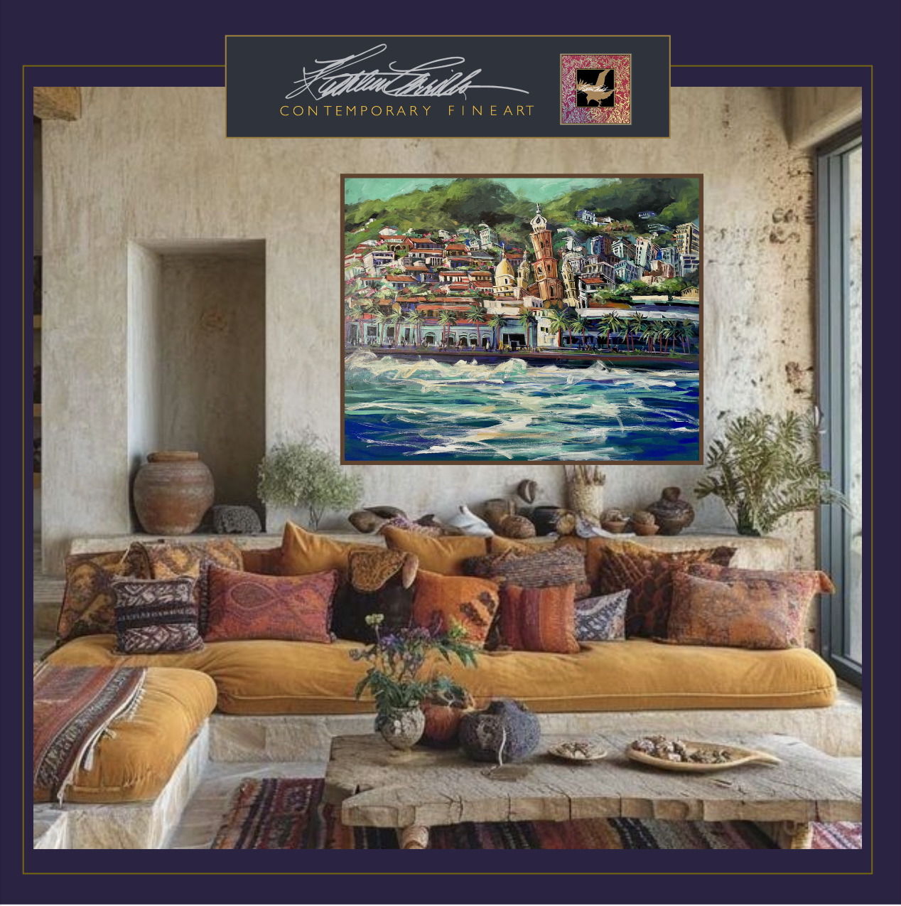 Painting Puerto Vallarta in room