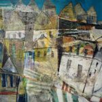 abstract village painting kathleen carrillo