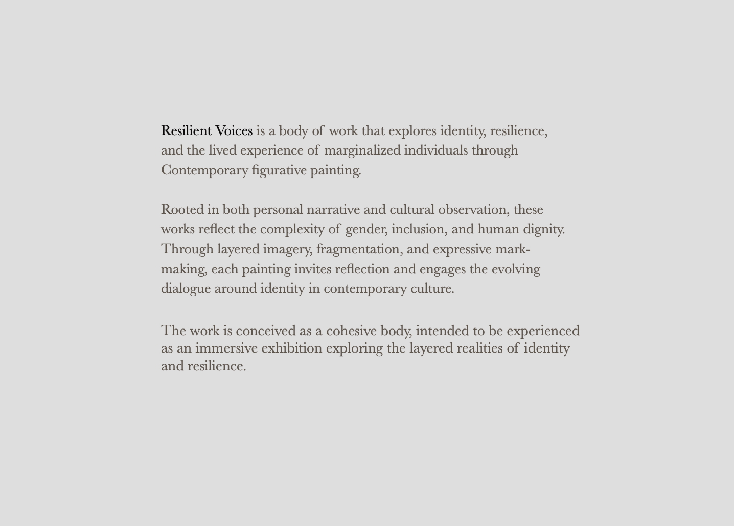 resilient voices exhibition description