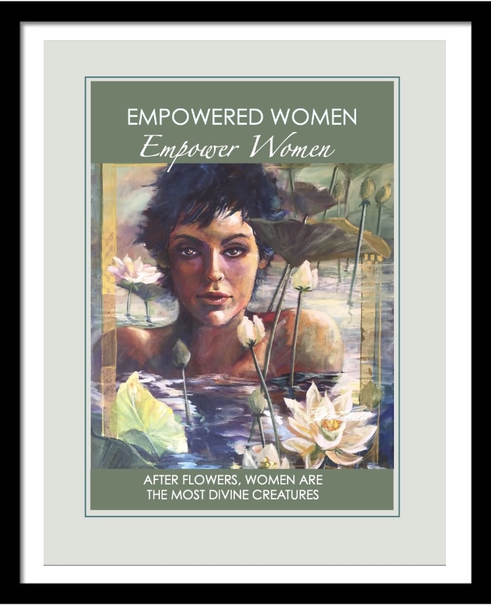 She Blooms Women's Empowerment Poster