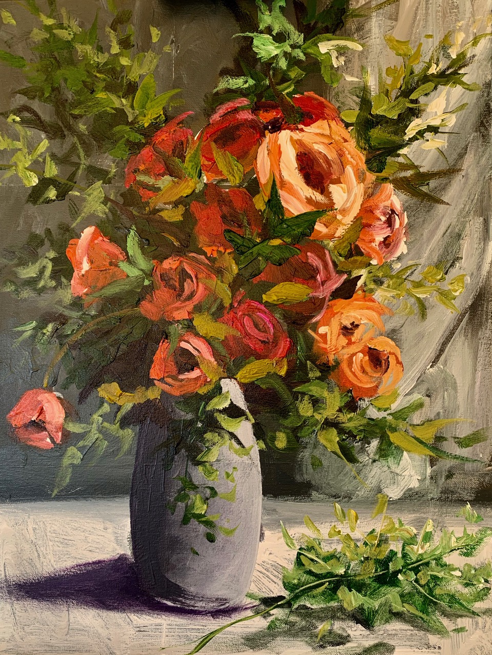 learn to paint a floral painting online