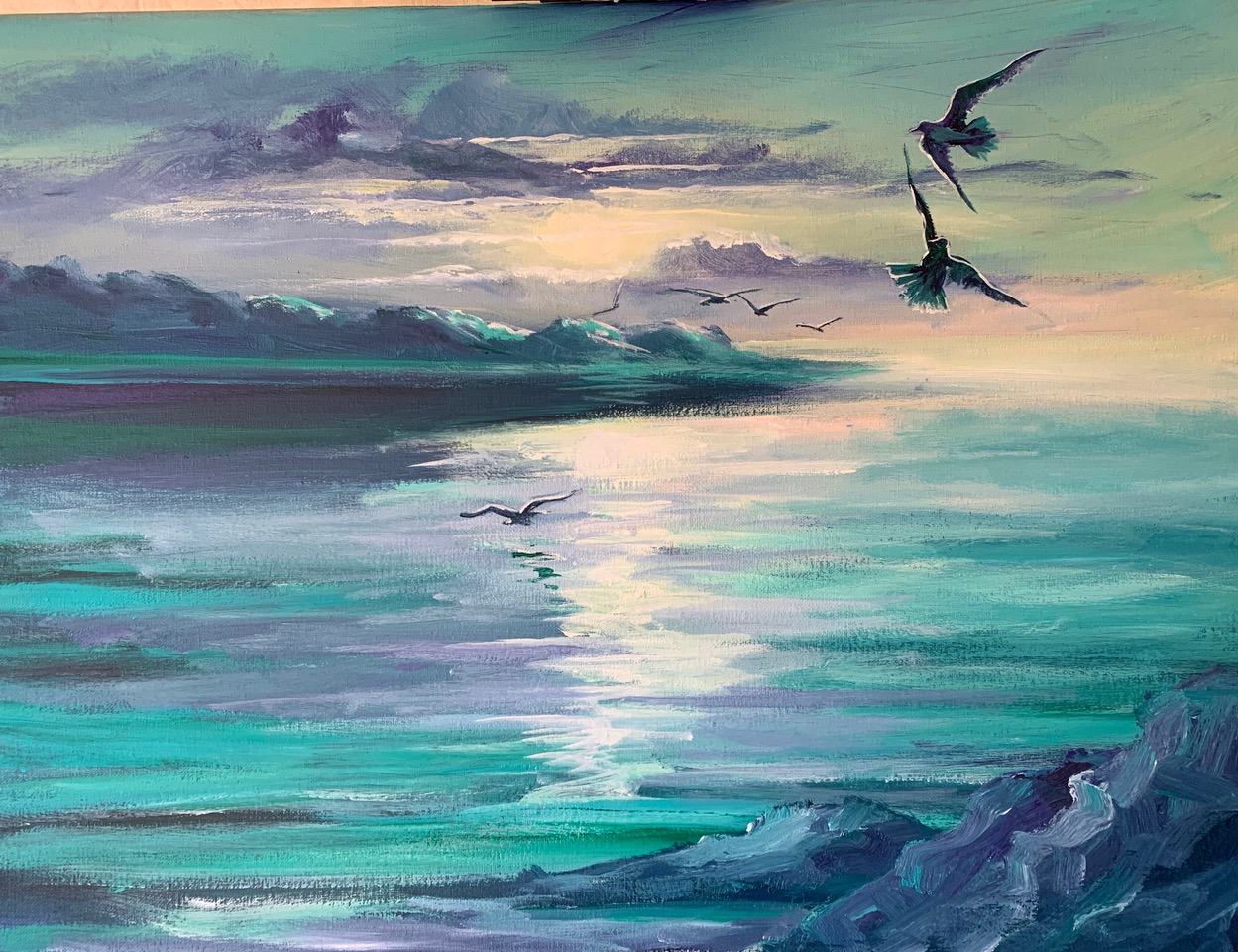 online painting seascape class