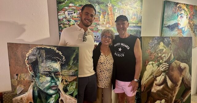 Kathleen Carrillo Artist with her latest collectors